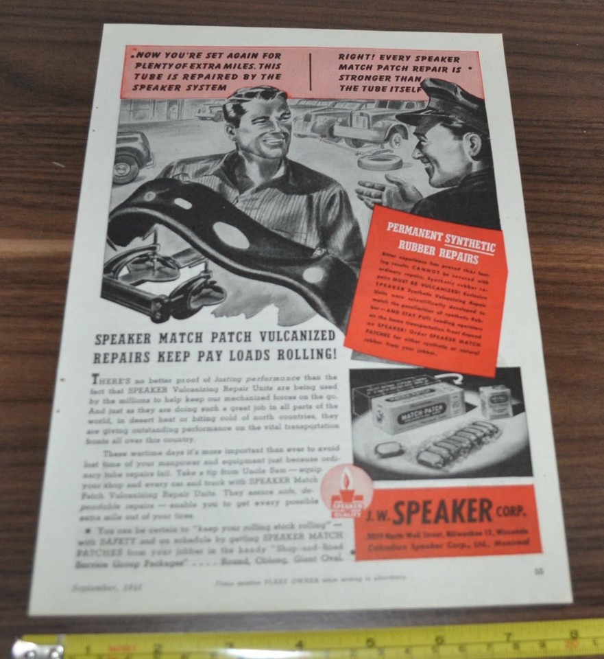 1945 International Truck Red Diamond Engine Ad Half-Track Military Army ...