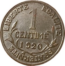 1920 France 1 Centime
