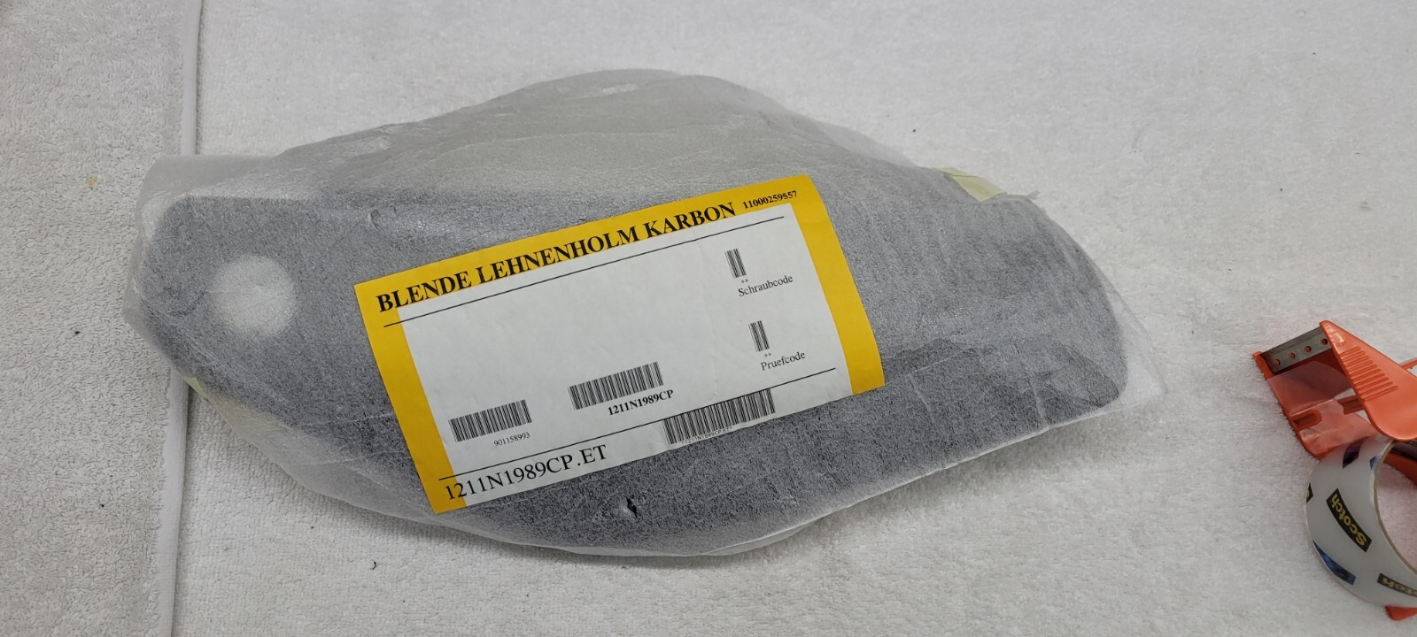 MCLAREN MP4-12C RECARO SEAT CARBON FIBER COVER TRIM OEM SIDE PANEL 650S 650 12C