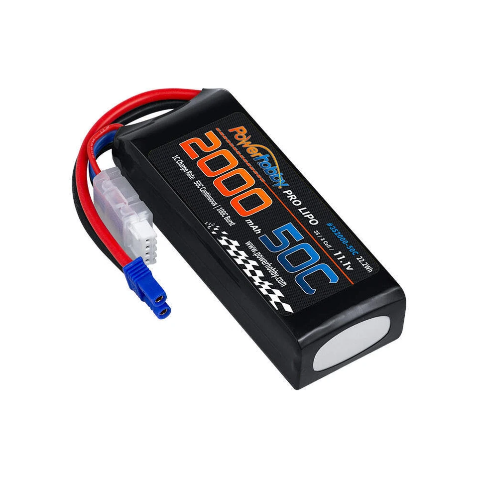 Powerhobby 3S 11.1V 2000mAh 50C Lipo Battery W EC3 Plug - Image 4 of 4