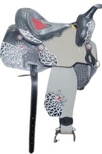 Western Handmade Barrel Racing Wooden Tree Tooled Carved 10-18 Inches