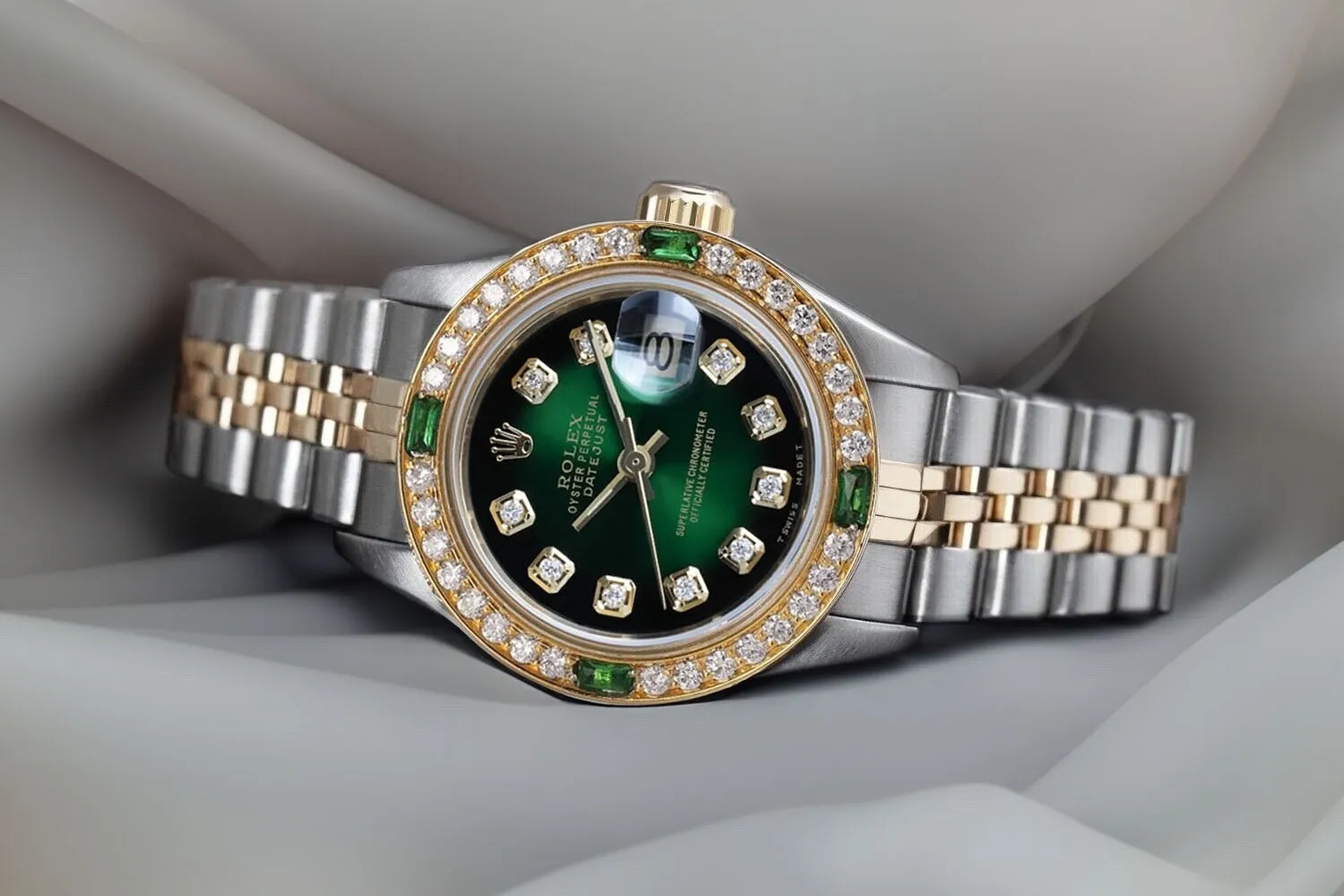 Rolex Datejust with Emeralds Diamonds Two