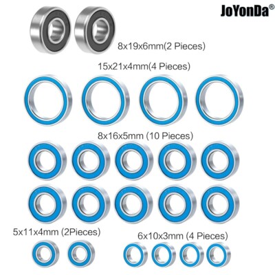 22pcs Rubber Sealed Precision Bearing Kits for RC 1/8 ARRMA Kraton 6s, Typhon 6S