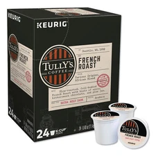 Tully's French Roast Coffee K-Cups, 24/Box