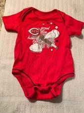 Cincinnati Reds Snap Bottom Onesy Size 0-3 Months Big Red Machine Embroidered 
