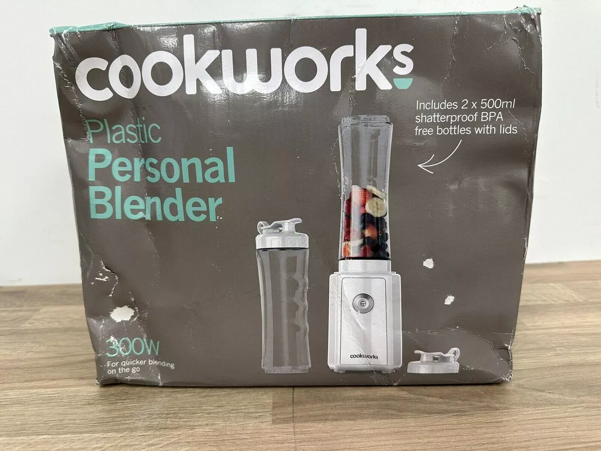Cookworks Blender 2 Piece Personal Smoothie Maker Baby FoodOne Portion White