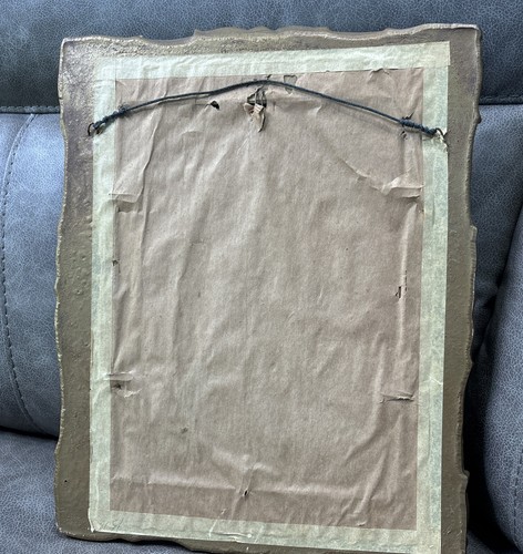 Antiker geschichteter Bilderrahmen Gold vergoldet verziert großer Gemälde 17” x 14” mit Druck - Bild 21 von 23