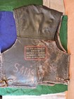 Vintage Harley Davidson Leather Vest with Eagle & other Pins "Sam's Place"