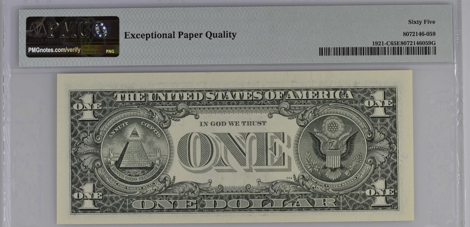 Low Serial 61 FRN $1 Year 1995 PMG65EPQ Birthyear 1961 - Image 3 of 3