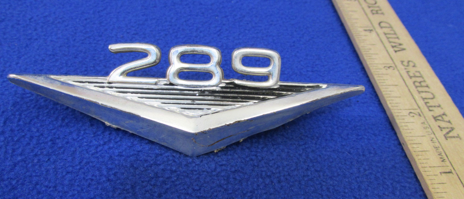 Ford 289 Mustang Car Emblem Fender Aluminum Metal Vintage Original Trim ...