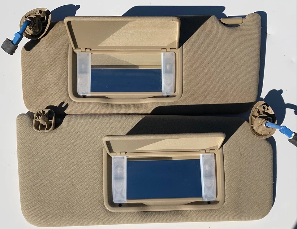 Parasoles de fábrica iluminados bronceados lado conductor pasajero Honda Accord 2008-2012 OEM Foto 2 de 3