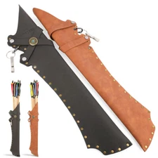 Archery Arrow Quiver Leather Bag Holder Hip Waist Recurve Bow Longbow Hunting