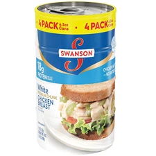 Swanson White Premium Chunk Canned Chicken Breast in Water, Fully Cooked Chicken