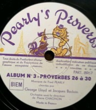 George Lloyd & Jaques Bodoin "Pearly's Proverbes" rzadka etykieta 78 obr./min prawie idealny!