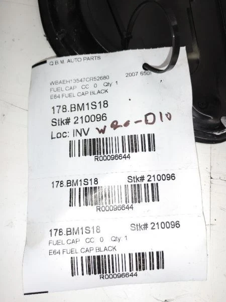 2007 BMW 650I E64 FUEL CAP BLACK - Image 4 of 4