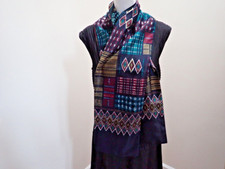 Vintage Double-Sided 8" x 60 " Scarf