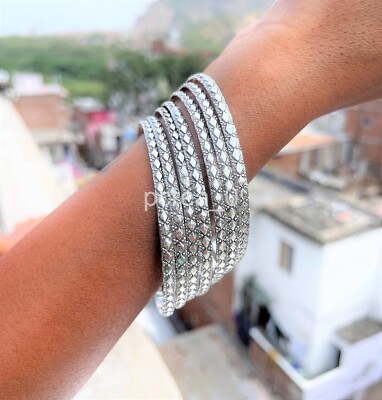 Day Bangle, Silver Boho Bangles, Stacking bangle, Christmas Gift