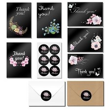 150 Sets Thank You Cards with Envelopes Stickers Bulk