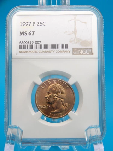 1997-P UNCIRCULATED WASHINGTON QUARTER   NGC MS 67 (BT664)