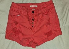 Refuge Women  s Sz 2 Cutoff Distressed Pink Jean Shorts Cut Off
