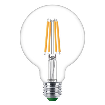 Besonders effiziente PHILIPS E27 LED Filament Lampe Globe G95 4W = 60W 2700K