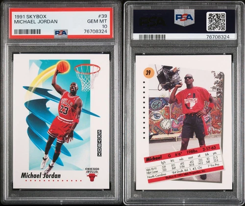 1991 Skybox #39 Michael Jordan Chicago Bulls HOF PSA 10 GEM MINT Freshly Graded