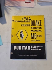 Vintage 1962 Puritan Hydraulic & Power BRAKE SERVICE MANUAL Catalog 