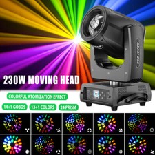 230W Mini Moving Head Party Light DMX Rainbow Effect 7r Beam Gobo Stage Lights