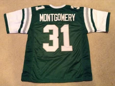 UNSIGNED CUSTOM Sewn Stitched Wilbert Montgomery Green Jersey - M, L, XL, 2XL 3X