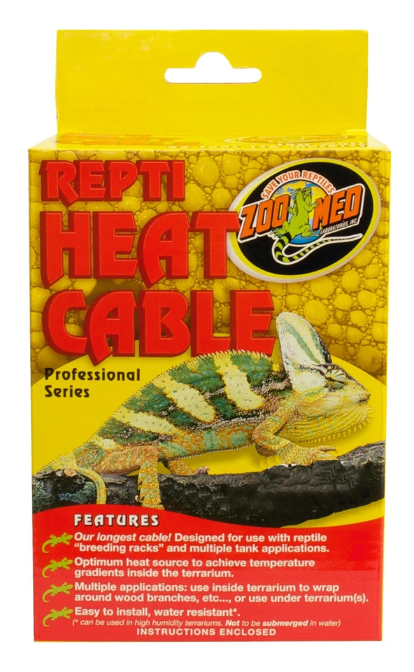ZOO MED'S ZooMed Repti Heat Cable, 25 Watt W, Länge 4,5 m, Heizkabel für Terrarien RHC-25E