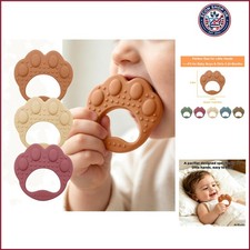 3 Pack Teether Baby Infant Toys, Silicone Teether Ring Toys for Babies Baby...