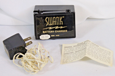 Vtg Swank Battery Charger in Plastic Box With Paperwork 0598-2540 Retro Electric