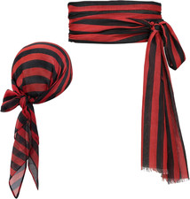 Pirate Halloween Costume Women Men Pirate Head Scarf Bandana Headband Hat Pirate