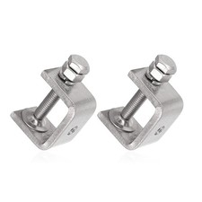 Stainless Steel C Clamps Mini 1 Inch for Mounting, Heavy Duty Metal U Clamps ...