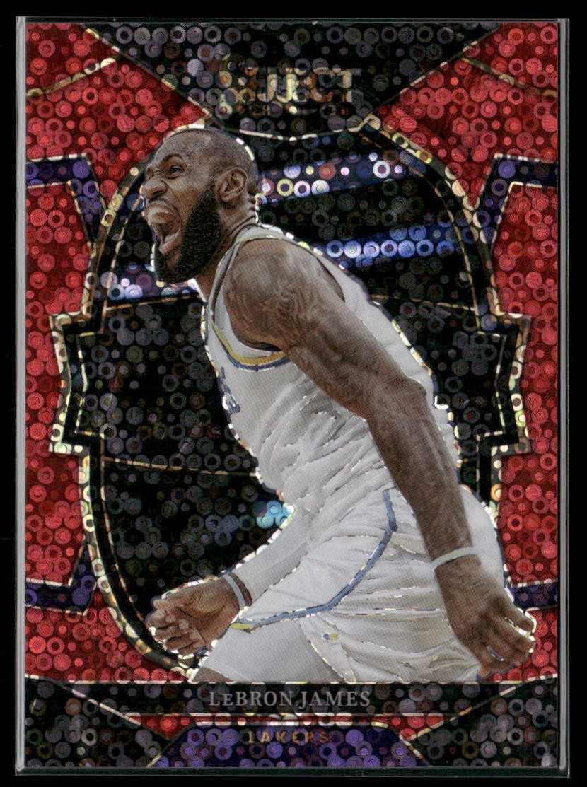 2022 Panini Select LeBron James Red Disco /49 Concourse #26