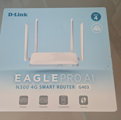 D-Link G403 Eagle Pro AI N300 4G Mobiler Router Weiß Hotspot 
