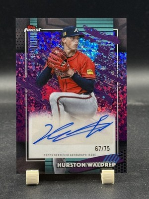 2026 Topps Finest Hurston Waldrep AUTO PURPLE  Mini-Diamond  /75 #FMA-HW