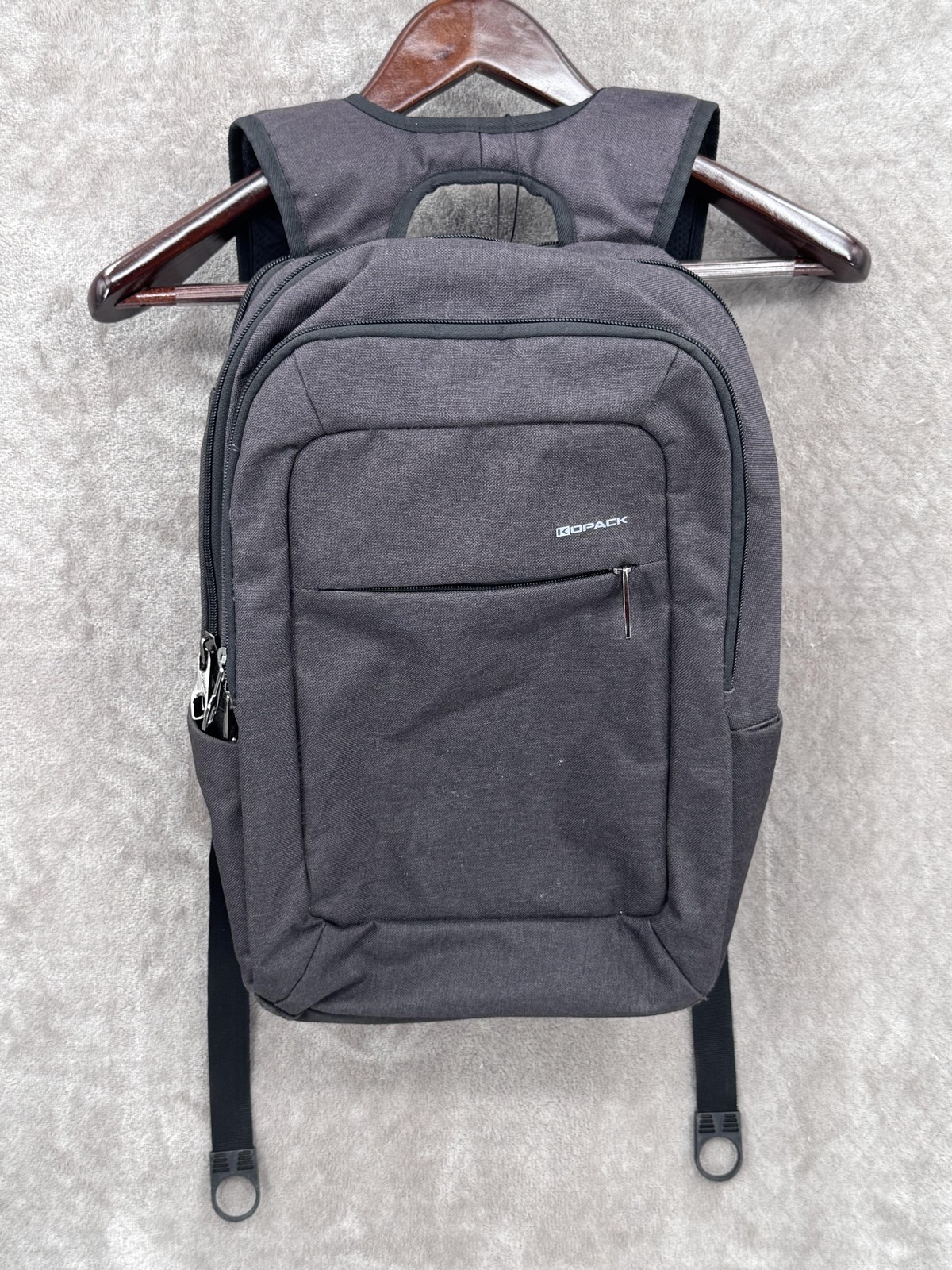 KOPACK Laptop Business Backpack Bag Gray Organizer Multi Poc