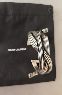 Original YVES SAINT LAURENT YSL Armband / Armreif massiv - Rarität Farbe silber
