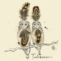 20 Servietten Twitawooo Eulen VöGel Tiere Federschmuck Kopfschmuck Ast 33X33Cm