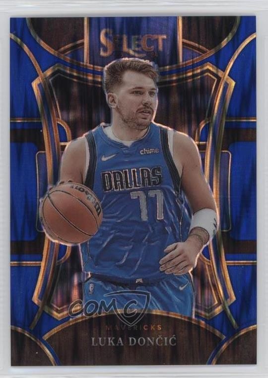 2023 Panini Select Mezzanine Level Blue Flash Prizm 20/99 Luka Doncic #350 9bg
