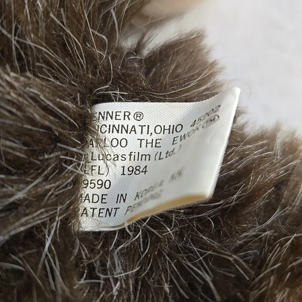 Muñeco de peluche Kenner 15" Paploo el Ewok 1984 de colección Star Wars El Retorno del Jedi Foto 4 de 4