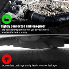 5in RV Clear Sewer Hose Extension Adapter Leak Proof Connector