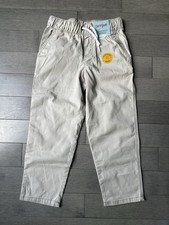 Boys Kids Carters Beige Elastic Waist Khaki Dress Relaxed Tapered Pants NWT Sz 6