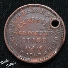 1863 Civil War Store Card JOHN TRESSLER OH 920-A HOLED VERY FINE