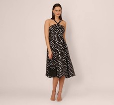 Adrianna Papell Polka Dot Fit -and-Flare Women’s Dress, Size 10