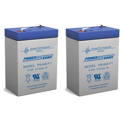 Power-Sonic 2 Pack - 6 Volt 4.5ah SLA Battery