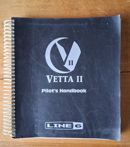 Line 6 Vetta II Handbook, Manual, Guide - Spiral Bound - HTF, VGC