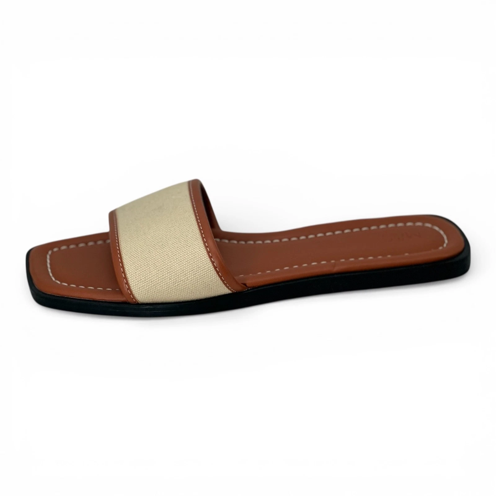 M&S Canvas Flat Mule Womens Sandals