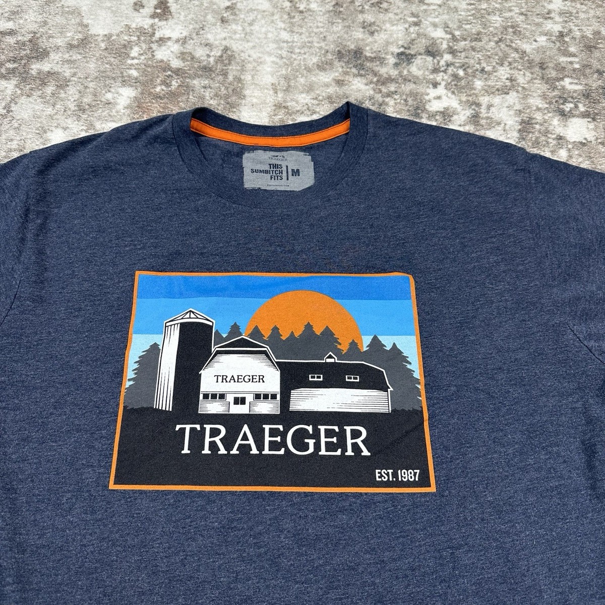 Traeger Grills T Shirt Mens Medium Blue